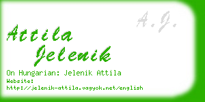 attila jelenik business card